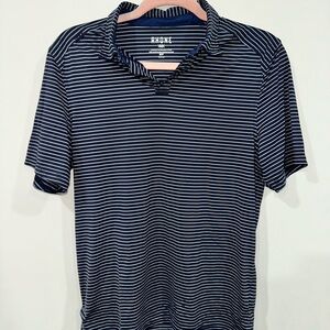 Rhone Men's Dark Blue Striped Polo